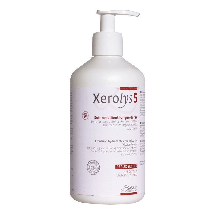 Lab Lysaskin, Xerolys 5, Protects & Hydrates, Body Emulsion, For Face & Body, 500 ml - Feel You