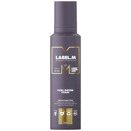 Label.M, Curl Define, Hair Styling Foam, Curl Definition, Medium Hold, 150 ml - Feel You