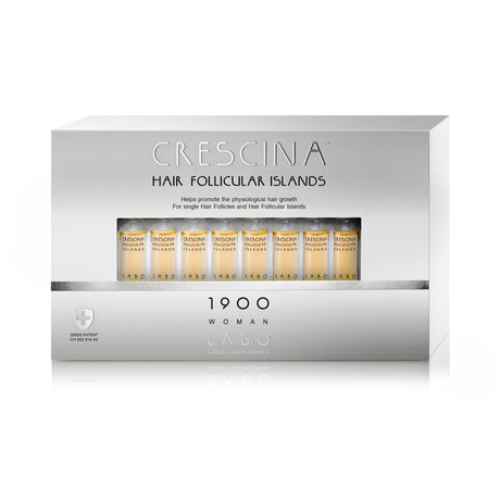 Labo, Crescina Follicular Islands 1700, For Growth Stimulation, Ampoules Treatment Serum, For Scalp, For Women, 20 pcs - Feel You