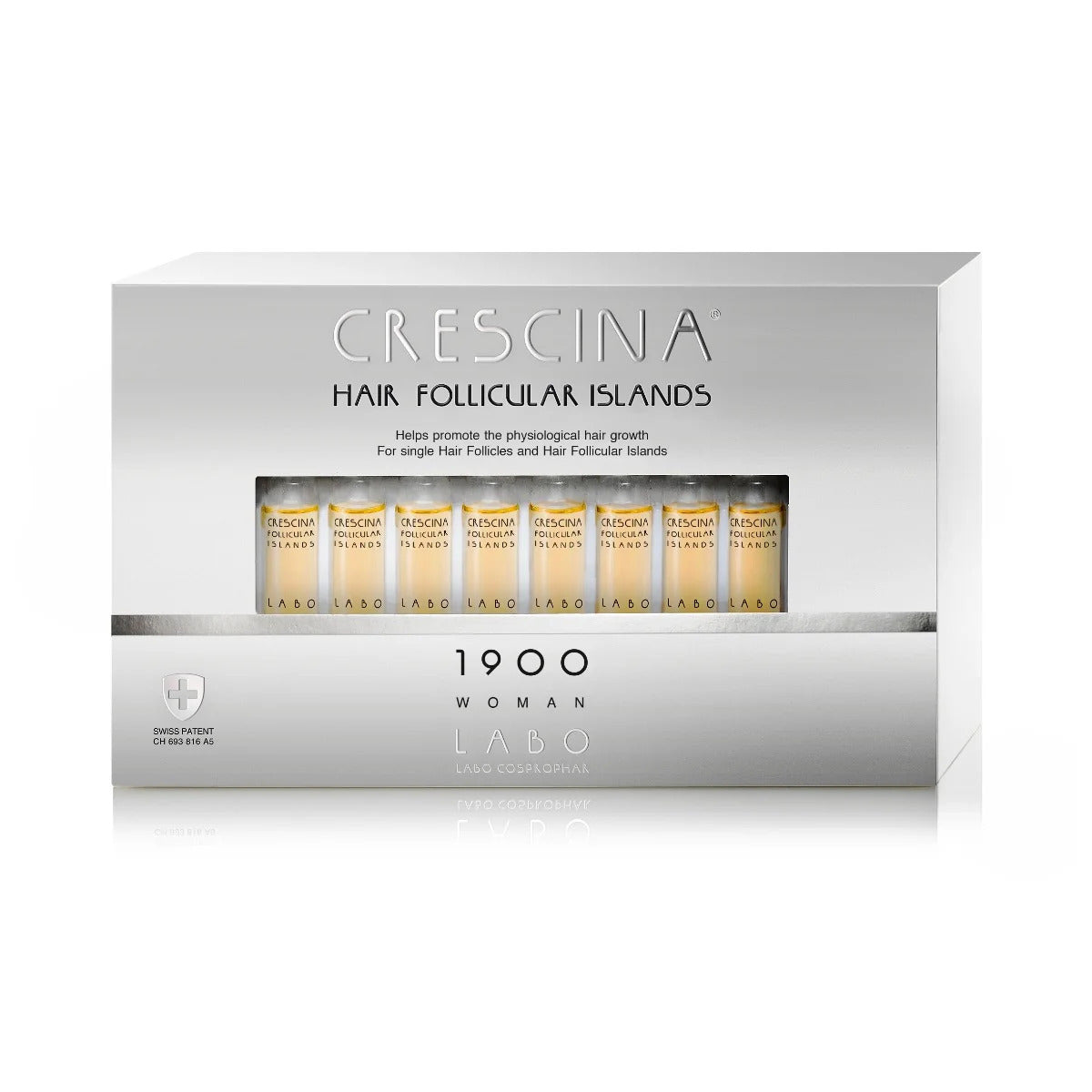 Labo,  Crescina Follicular Islands 1900, For Growth Stimulation, Ampoules Treatment Serum, For Scalp, For Women, 20 pcs - Feel You