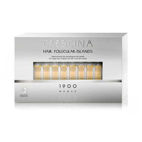 Labo,  Crescina Follicular Islands 1900, For Growth Stimulation, Ampoules Treatment Serum, For Scalp, For Women, 20 pcs - Feel You