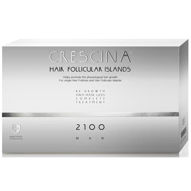 Labo, Crescina Follicular Islands 2100, For Growth Stimulation, Ampoules Treatment Serum, For Scalp, For Men, 10 +10 pcs - Feel You