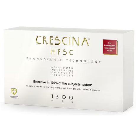 Labo, Crescina, Transdermic HFSC 1300, For Growth Stimulation, Ampoules Treatment Serum, For Scalp, For Men, 10 +10 pcs, 3.5 ml - Feel You