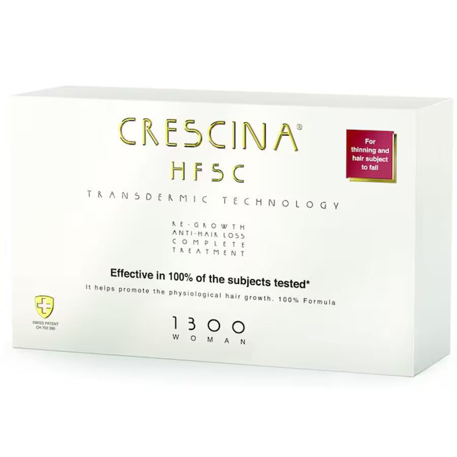 Labo, Crescina, Transdermic HFSC 1300, For Growth Stimulation, Ampoules Treatment Serum, For Scalp, For Women, 10 +10 pcs, 3.5 ml - Feel You
