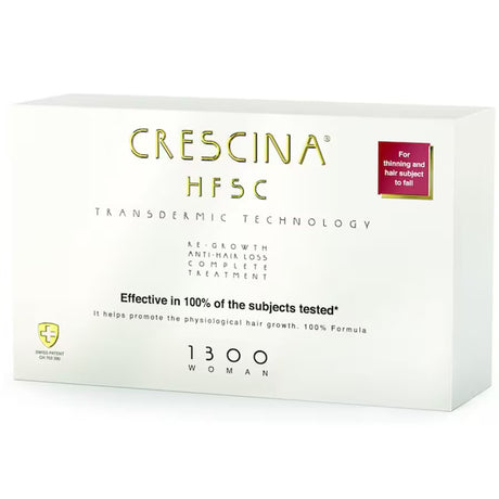 Labo, Crescina, Transdermic HFSC 1300, For Growth Stimulation, Ampoules Treatment Serum, For Scalp, For Women, 10 +10 pcs, 3.5 ml - Feel You