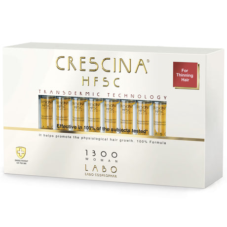 Labo, Crescina, Transdermic HFSC 1300, For Growth Stimulation, Ampoules Treatment Serum, For Scalp, For Women, 20 pcs, 3.5 ml - Feel You