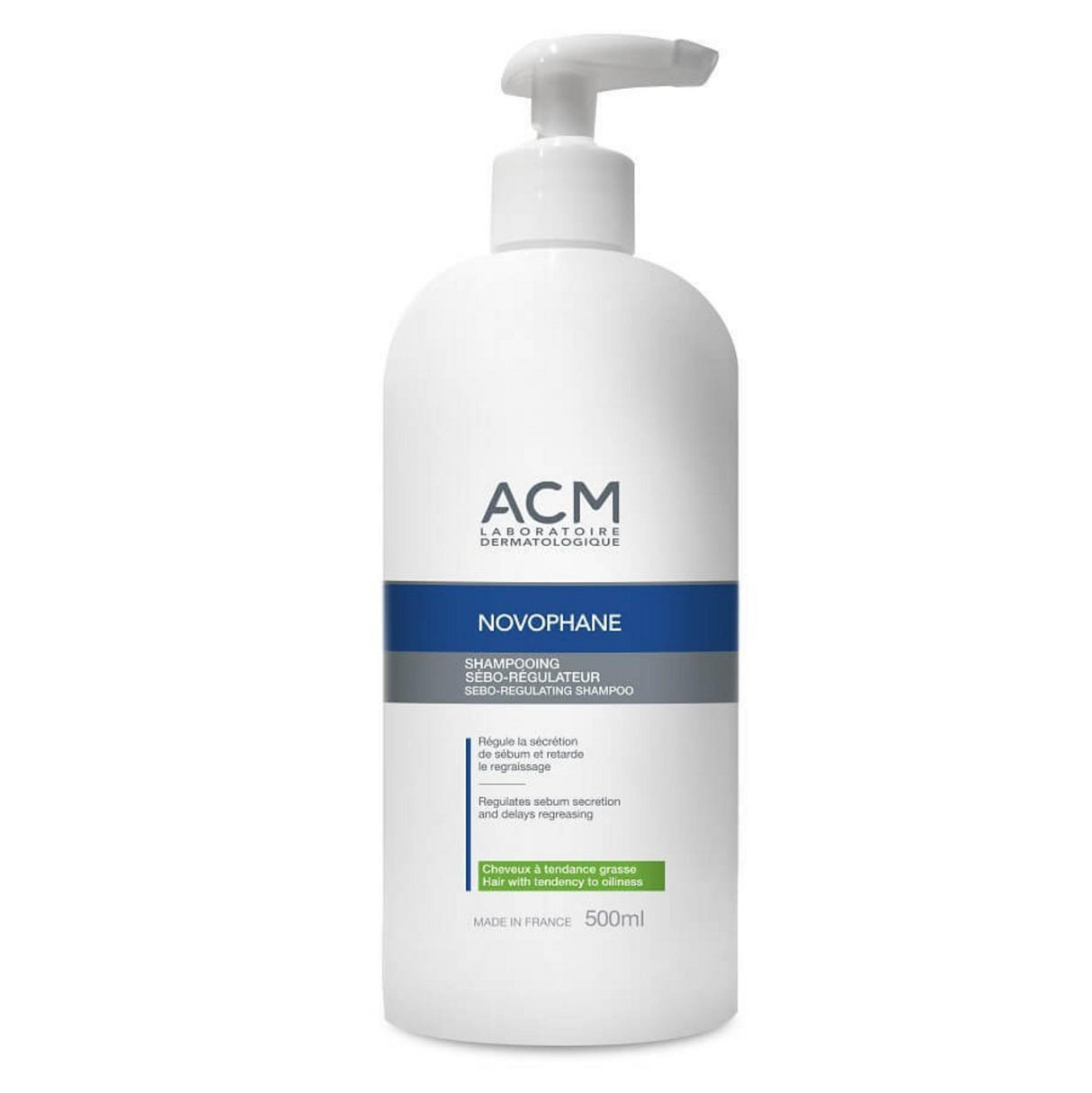 Laboratoire ACM, Novophane, Hair Treatment Shampoo, For Regulation Of Excessive Sebum, For Oily Hair, 500 ml - Feel You