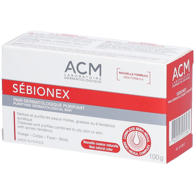 Laboratoire ACM, Sebionex, Purifying, Cleansing Bar, For Face, 100 g - Feel You