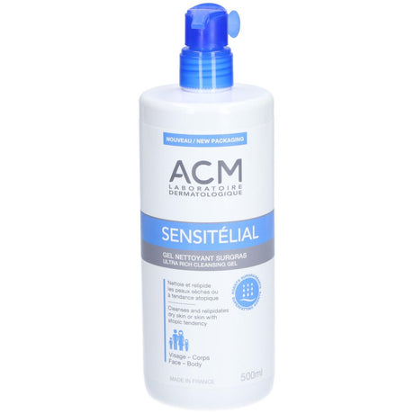 Laboratoire ACM, Sensitelial, Cleansing, Shower Gel, Very Dry To Potentially Atopic Sensitive Skin, 500 ml - Feel You