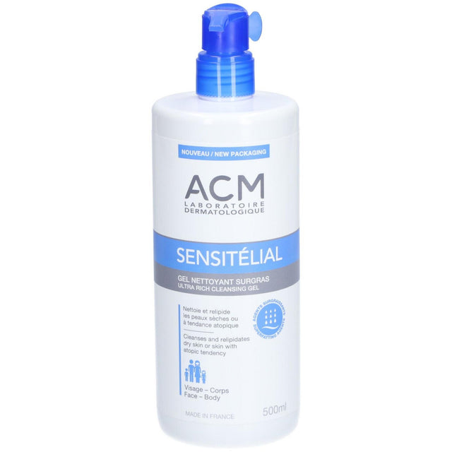 Laboratoire ACM, Sensitelial, Cleansing, Shower Gel, Very Dry To Potentially Atopic Sensitive Skin, 500 ml - Feel You