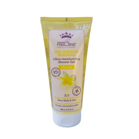 Laboratoire Freesens, Freesens, Monoi, Cleansing & Softening, Shower Gel, Face, Body & Hair, Dry & Sensitive, 200 ml - Feel You
