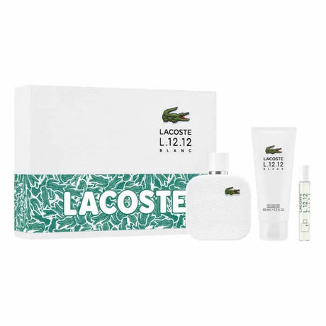 Lacoste L 12 12 Blanc Eau de Toilette Spray 100ml Set 3 Pieces - Feel You