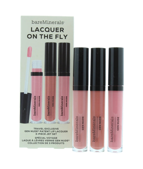 Lacquer On The Fly Set BareMinerals: Gen Nude, Liquid Lipstick, Cant Even, 3.7 ml + Gen Nude, Liquid Lipstick, Dahling, 3.7 ml + Gen Nude, Liquid Lipstick, Major, 3.7 ml - Feel You