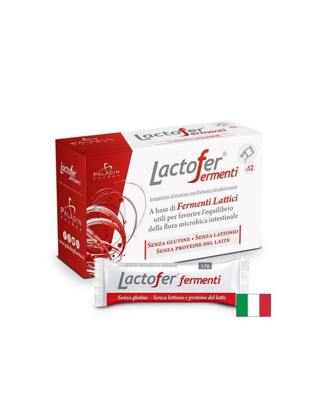 Пробиотик Lactofer® (Лактофер) - Облекчение при запек, подуване и тежест, 5 милиарда живи култури, 12 сашета - Feel You