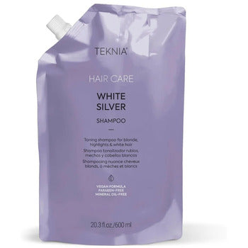 Lakmé - Teknia White Silver Shampoo Refill - platinum blonde and grey hair - 600ml - Feel You