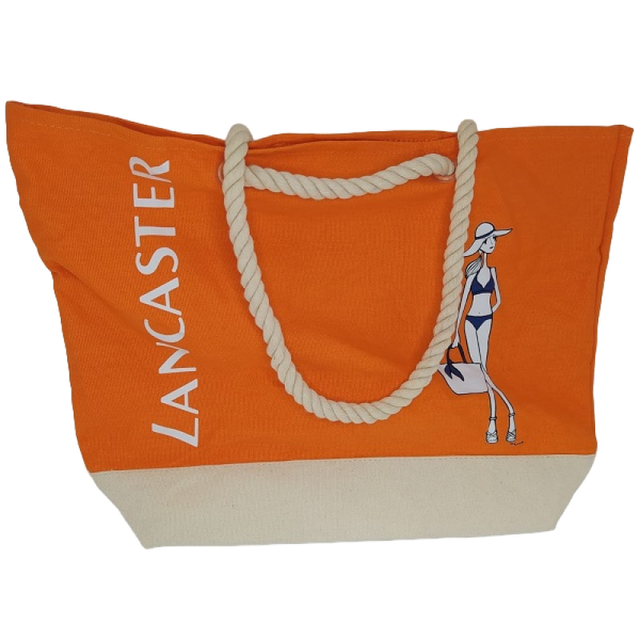 Lancaster, Lancaster, Material, Textile Handbag, Beach, Orange, 44 x 26 cm - Feel You