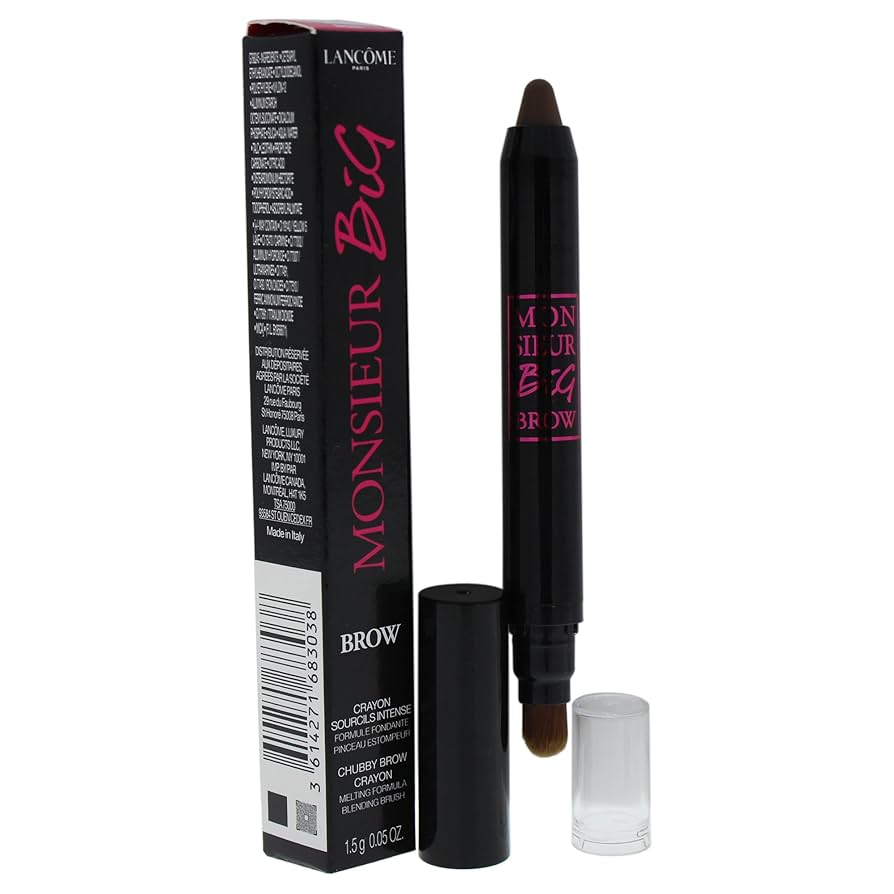 Lancome, Monsieur Big Brow, Blending, Eyebrow Cream Pencil & Brush 2-In-1, 03, Brown, 1.5 g - Feel You