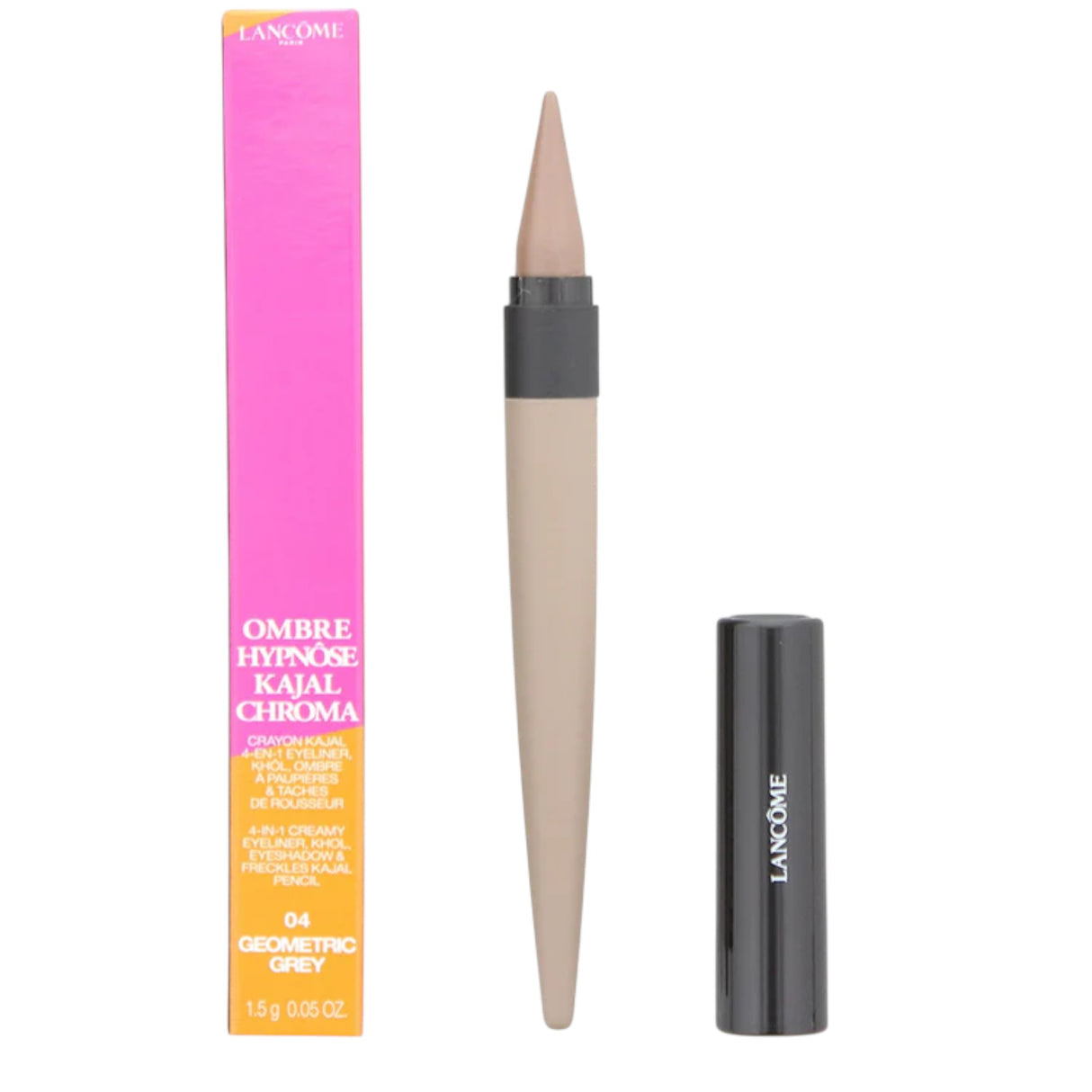 Lancome, Ombre Hypnose, Intense Color Payoff, Eyeshadow & Kajal Eyeliner 2-In-1, 04, Geometric Gray, 1.5 g - Feel You