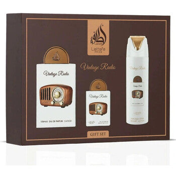 Lattafa Perfumes - Pride Vintage Radio Gift Set EDP 100 ml, EDP 20 ml and body spray 200 ml - 100ml - Feel You