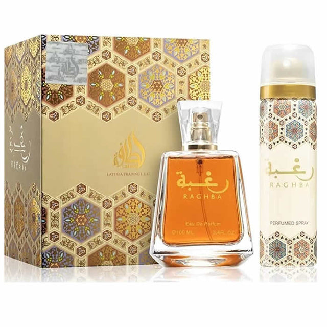 Lattafa Perfumes - Raghba Gift set EDP 100 ml and deospray 50 ml - 100ml - Feel You