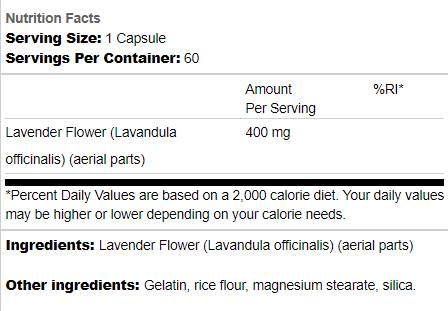 Lavender Flower 400 mg 60 капсули - Feel You