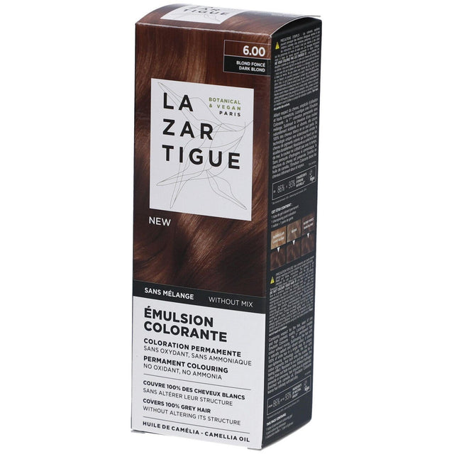 Lazartigue, Emulsion Colorante, Permanent Hair Dye, 6.00 Dark Blond, 60 ml - Feel You