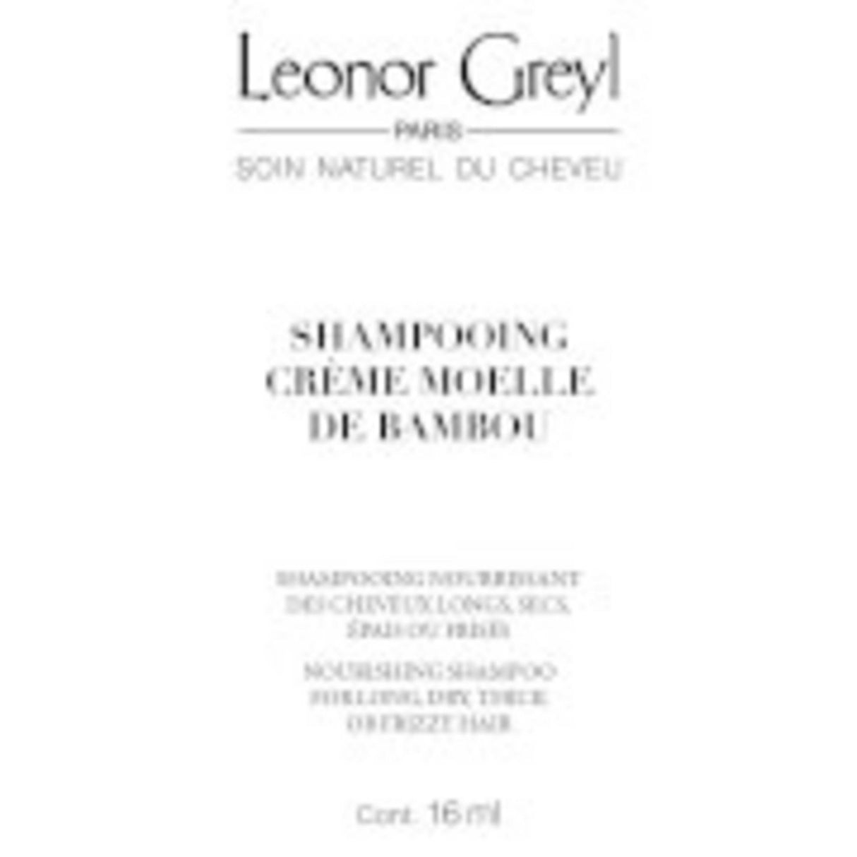 Leonor Greyl, Moelle De Bambou, Hair Shampoo, For Nourishing, 16 ml *Sample - Feel You