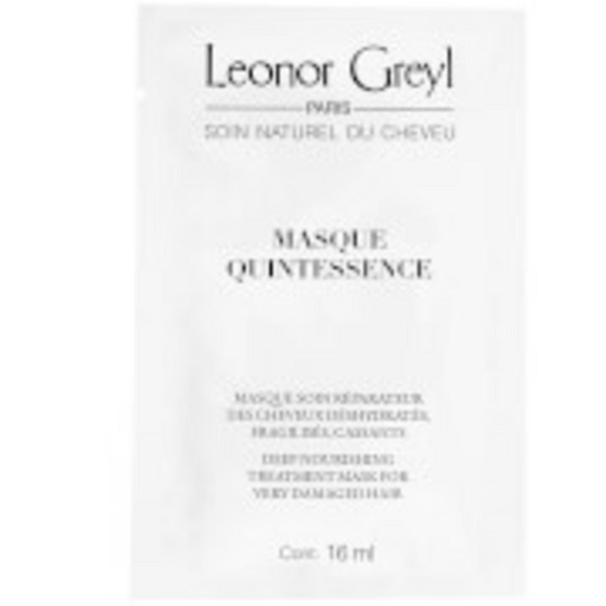 Leonor Greyl, Quintessence, Hair Treatment Cream Mask, For Hydration, 16 ml *Sample - Feel You