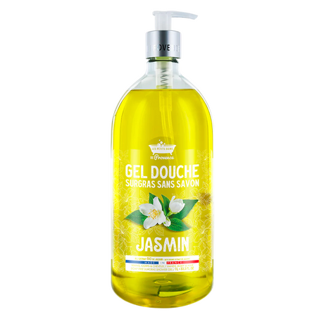 Les Petites Bains de Provence, Jasmine, Shower Gel, For Sensitive Skin, 1000 ml - Feel You