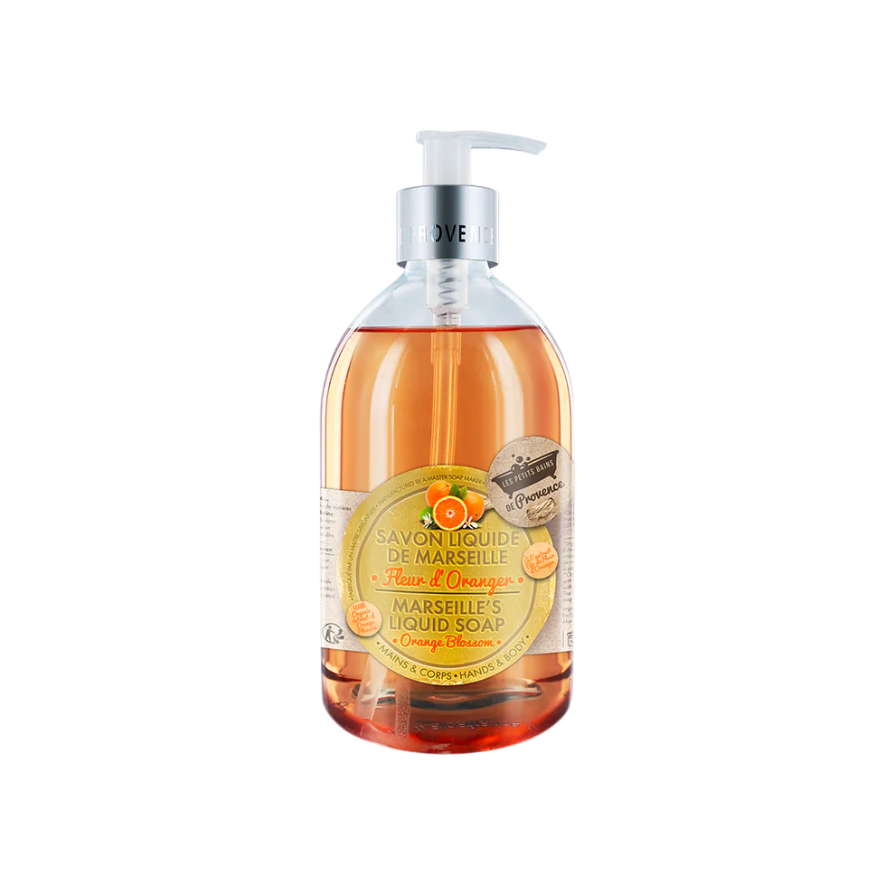 Les Petites Bains de Provence, Marseille, Orange Blassom, Liquid Soap, For Hands & Body, 500 ml - Feel You
