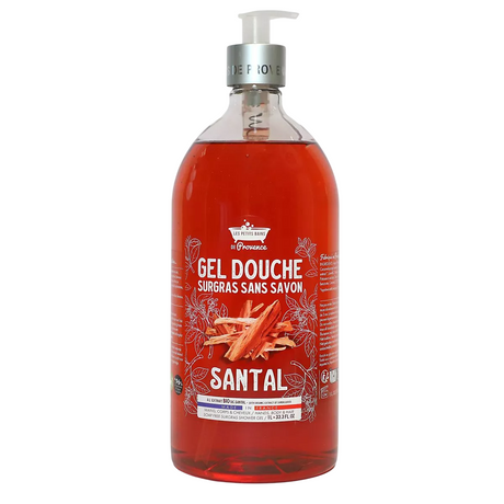 Les Petites Bains de Provence, Santal, Shower Gel, For Body, Face & Hair, For Sensitive Skin, 1000 ml - Feel You