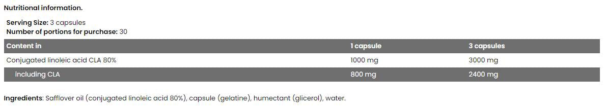 Levrone CLA 3000 - 90 Гел капсули - Feel You