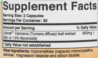 Liboost™ | with Damiana 600 mg - 60 капсули - Feel You