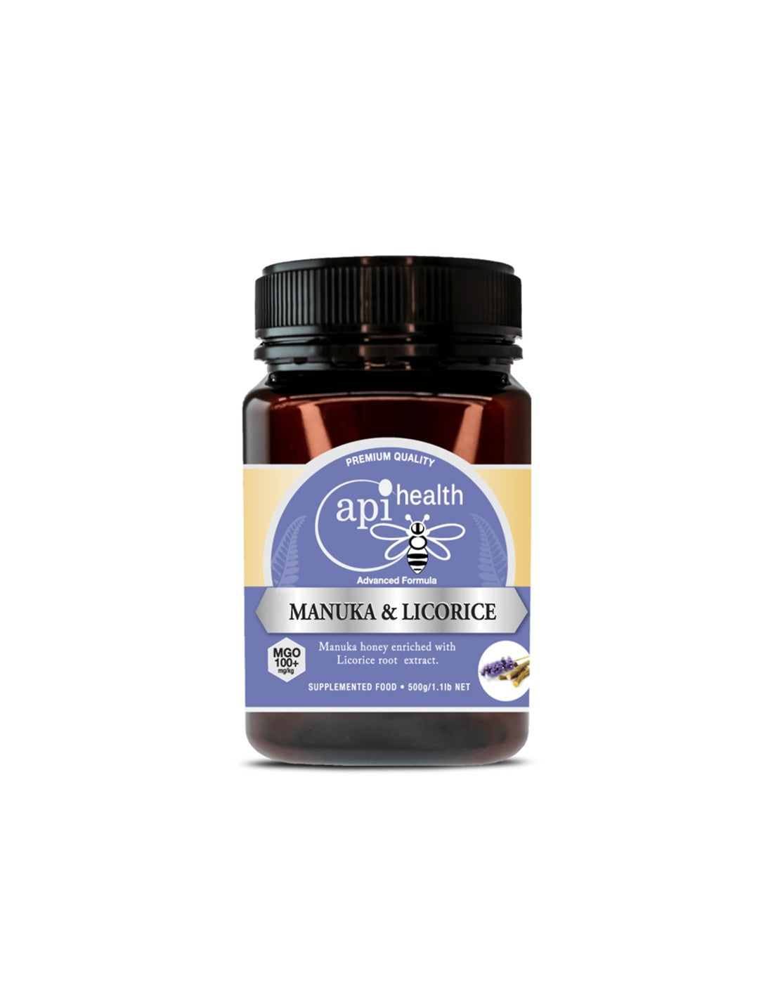 Пчелен мед Манука с женско биле Licorice MGO 100+, 500 g - Feel You