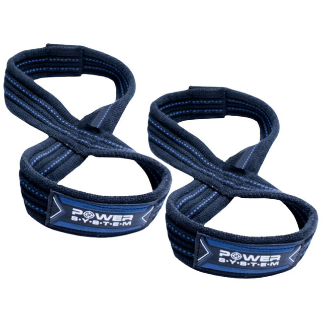 Lifting Straps Figure 8 - Black & Blue - 2 бр. - Feel You