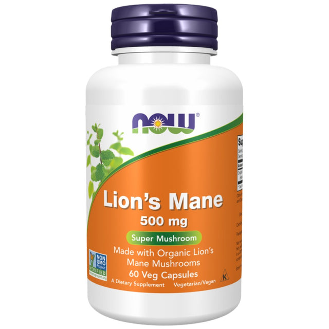 Lion's Mane 500 mg | Made with Organic Lion's Mane Mushrooms - 60 капсули - Feel You