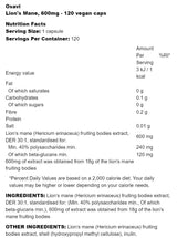 Lion's Mane 600 mg - 120 капсули - Feel You