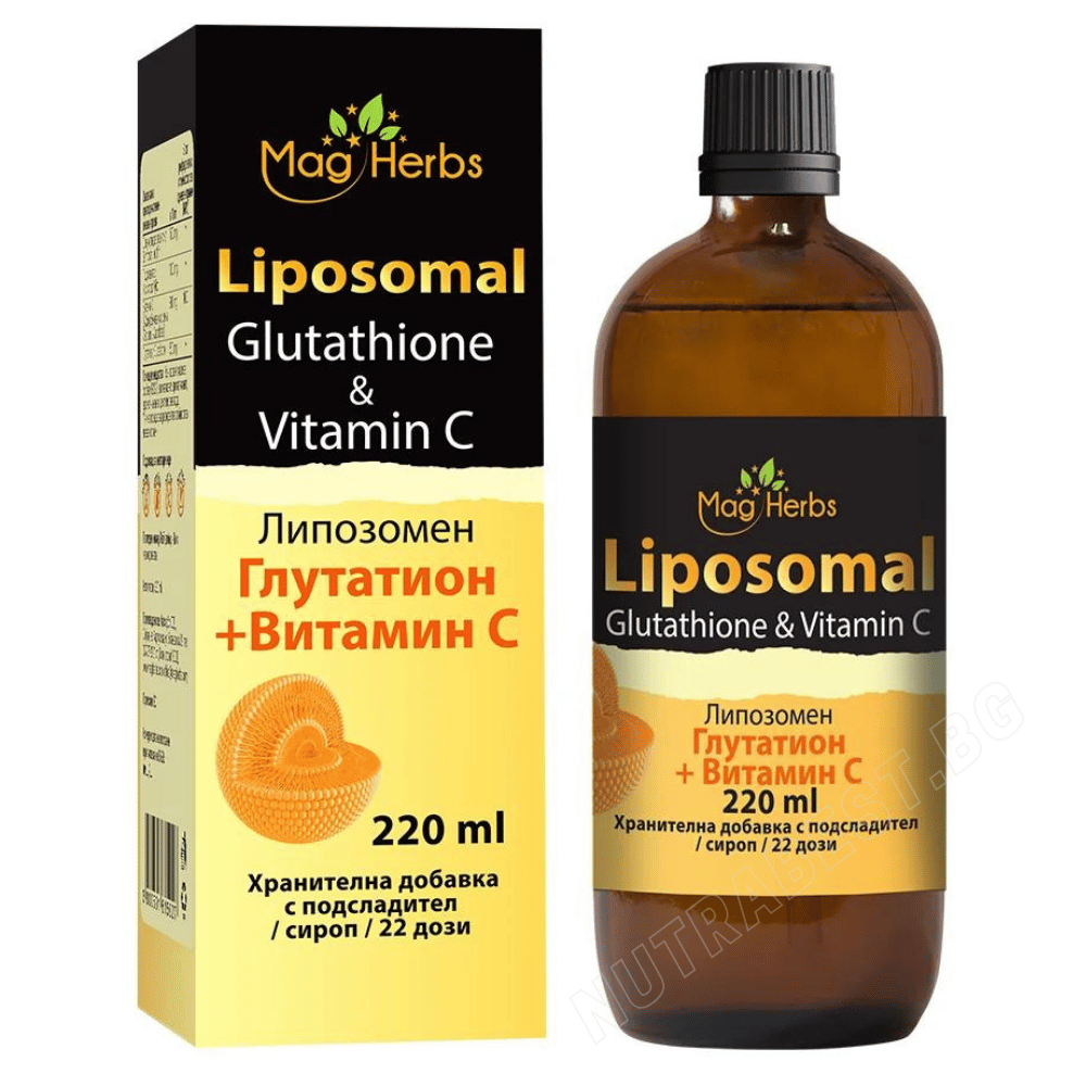 Liposomal Glutathione & Vitamin C MagHerbs /220 ml, 22 doses/ Liposomal Glutathione & Vitamin C MagHerbs /220 ml, 22 doses/
