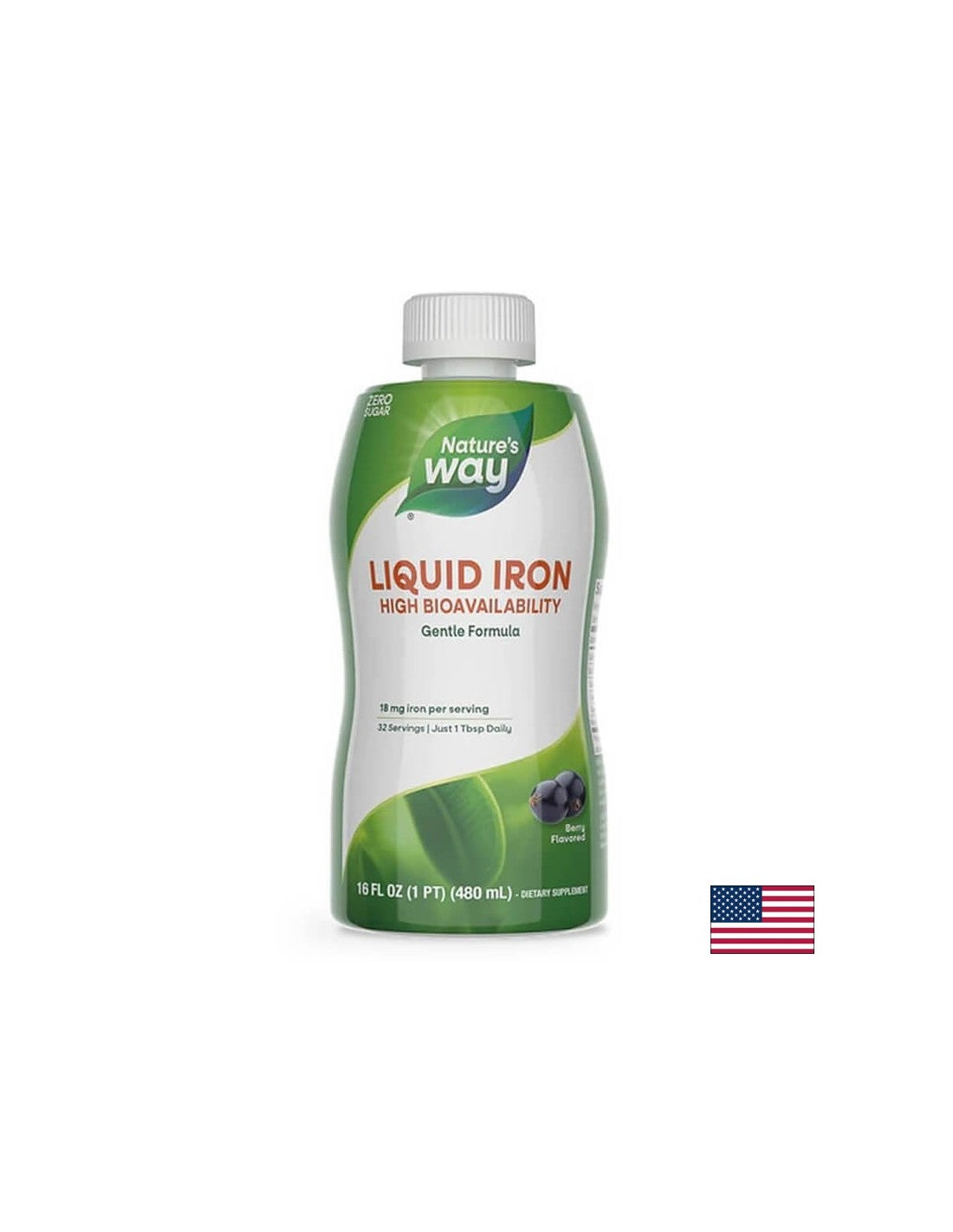 Liquid Iron - Течно желязо (с вкус на боровинки), 480 ml Nature’s Way - Feel You