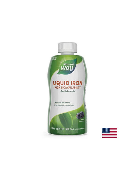 Liquid Iron - Течно желязо (с вкус на боровинки), 480 ml Nature’s Way - Feel You