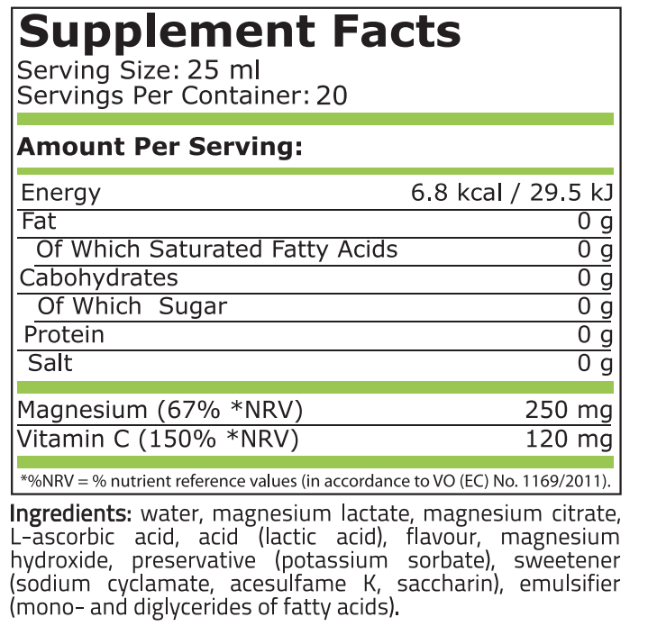 MAGNESIUM LIQUID + VIT C - 500 ml