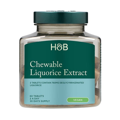 Сладък корен (Деглициризиран екстракт от женско биле) (Liquorice Root) 380мг 90 дъвчащи таблетки HOLLAND & BARRETT - Feel You