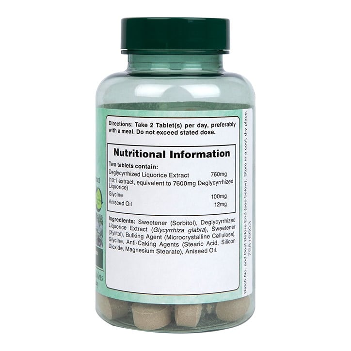 Сладък корен (Деглициризиран екстракт от женско биле) (Liquorice Root) 380мг 90 дъвчащи таблетки HOLLAND & BARRETT - Feel You