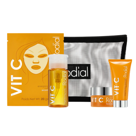 Little Luxuries Kit Set Rodial: Vit C, Brightening, Cleansing Gel, For Face, 20 ml + Vit C, Brightening, Souffle, For Face, 15 ml + Vit C, Brightening, Tonic Mist, 100 ml + Vit C, Energising, Sheet Mask, For Face, 20 g - Feel You