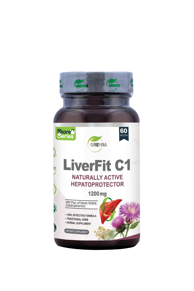 LiverFit C1 Milk Thistle, Artichoke, Dill, Choline Bitartrate – 1200 mg, 60 Caps. - Feel You