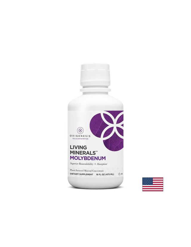 Улеснява разграждането на аминокиселини и токсини - Молибден Living Minerals, 473 ml - Feel You