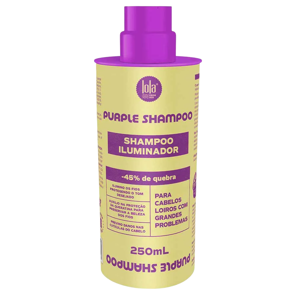 Lola Cosmetics, Purple, Hair Shampoo, Counteracts Yellow Or Orange Tones, 250 ml - Feel You