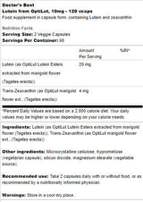 Lutein 10 mg | From OptiLut - 120 капсули - Feel You