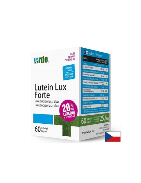 Lutein Lux Forte – Лутеин, зеаксантин и цинк за добро зрение и защита на очите, 60 капсули - Feel You