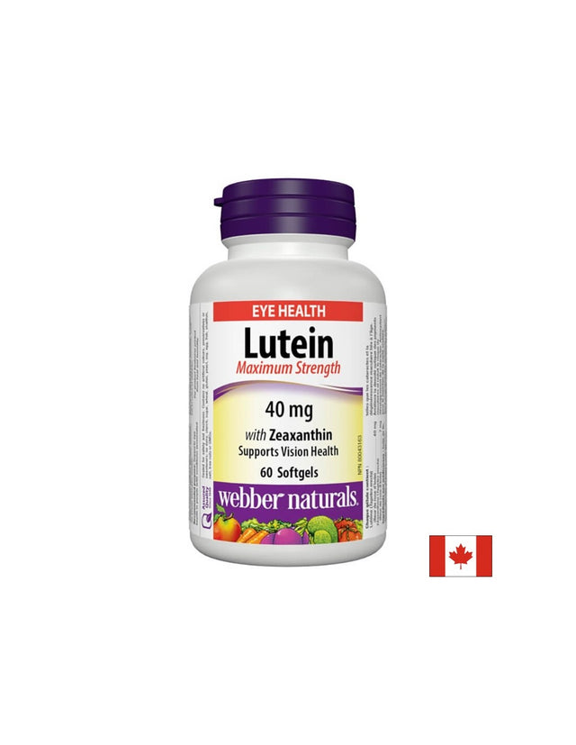 Lutein with Zeaxanthin Extra Strength – Лутеин и зеаксантин – В подкрепа на зрението, 60 софтгел капсули Webber Naturals - Feel You